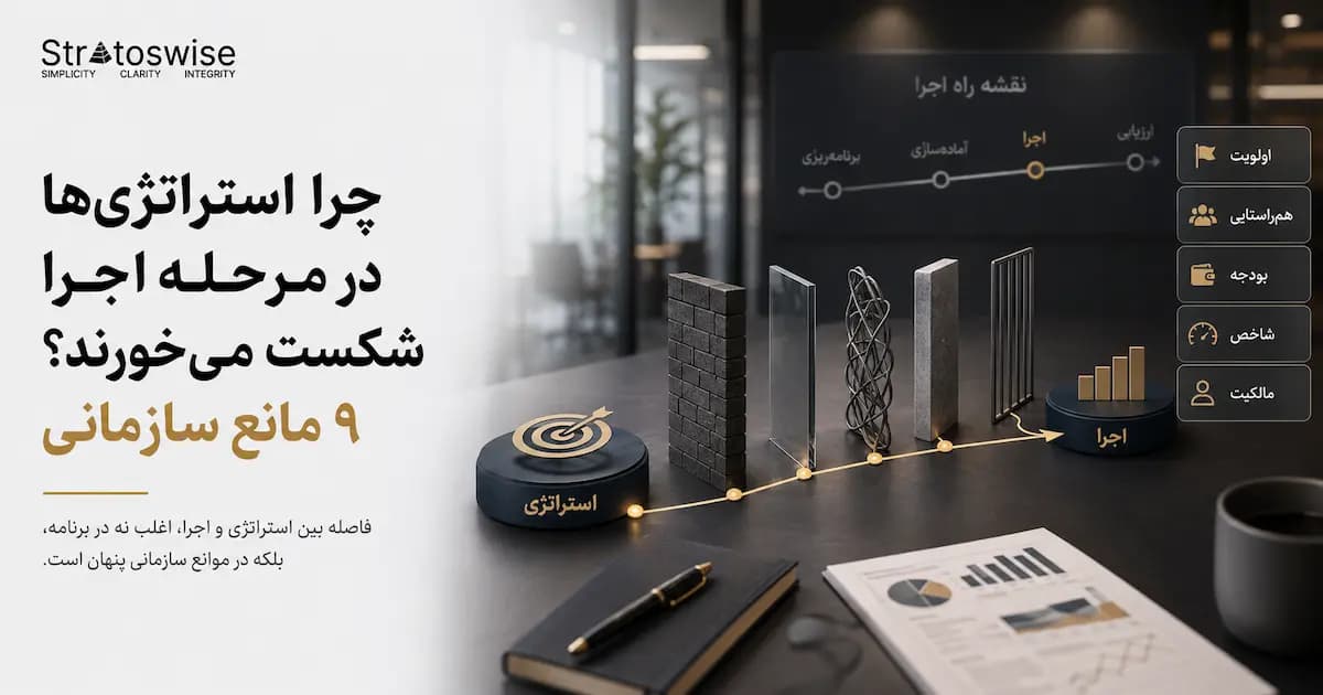 چرا استراتژیها در مرحله اجرا شکست میخورند؟ ۹ مانع سازمانی